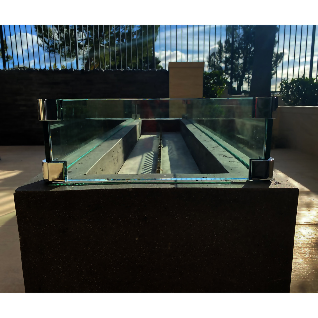 Fire Pit Glass Wind Guard CustomMade Fire Pit Screen SoCal Fire